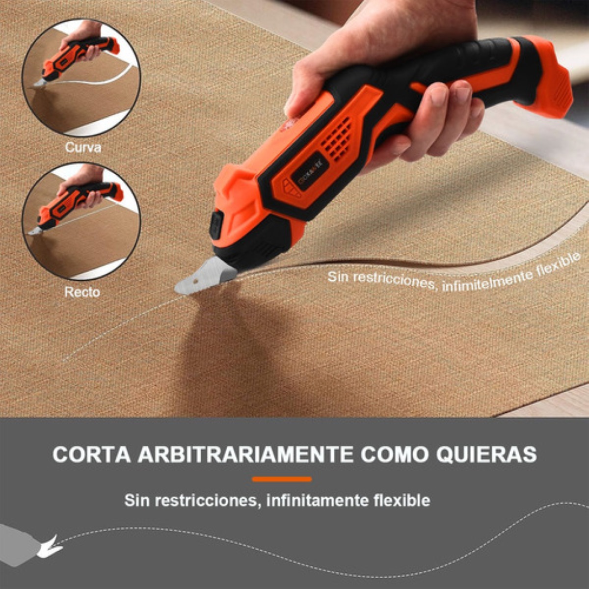 Tijera Eléctrica Inalámbrica Para Cortar Lamina Tela Goxawee