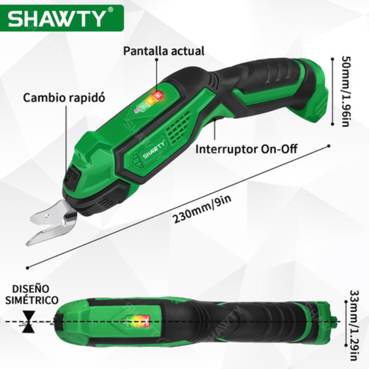 Tijera Eléctrica Inalámbrica Para Cortar Lamina Tela Shawty