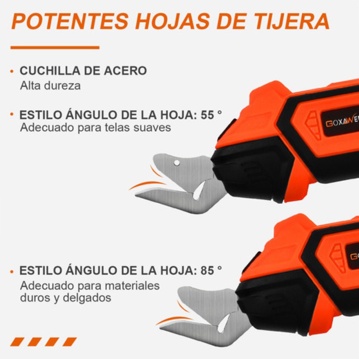 Tijera Eléctrica Inalámbrica Para Cortar Lamina Tela Goxawee