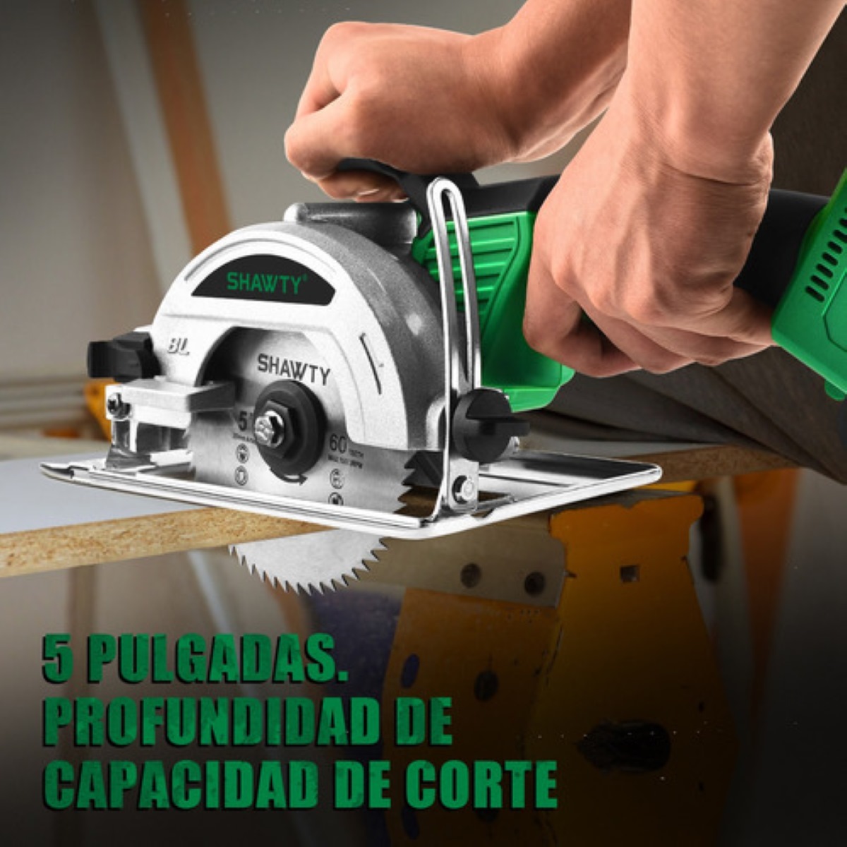 Sierra Circular Eléctrica Shawty De Aluminio Con 2 Baterías