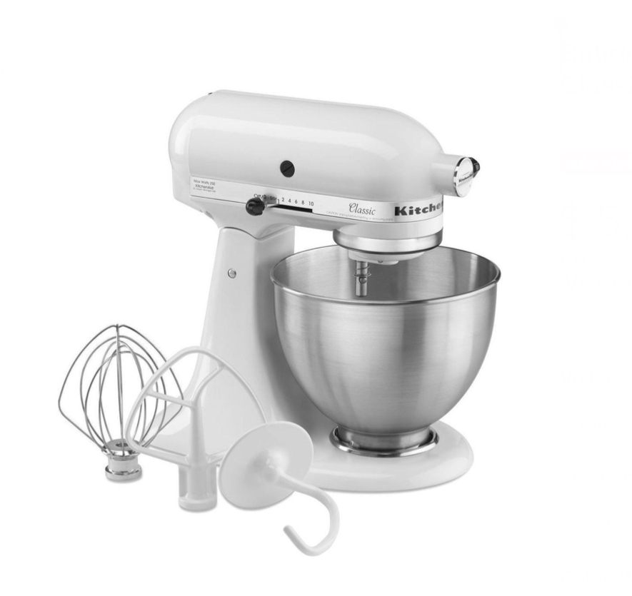 Batidora De Pedestal De 6 Velocidades Y 7 L, Plateado 660w.