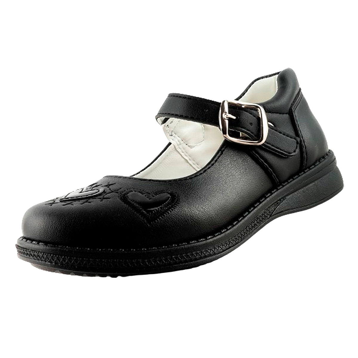 Zapato Niña Escolar Arco Soporte Cómodo Flats Casual Negro 12-384-n