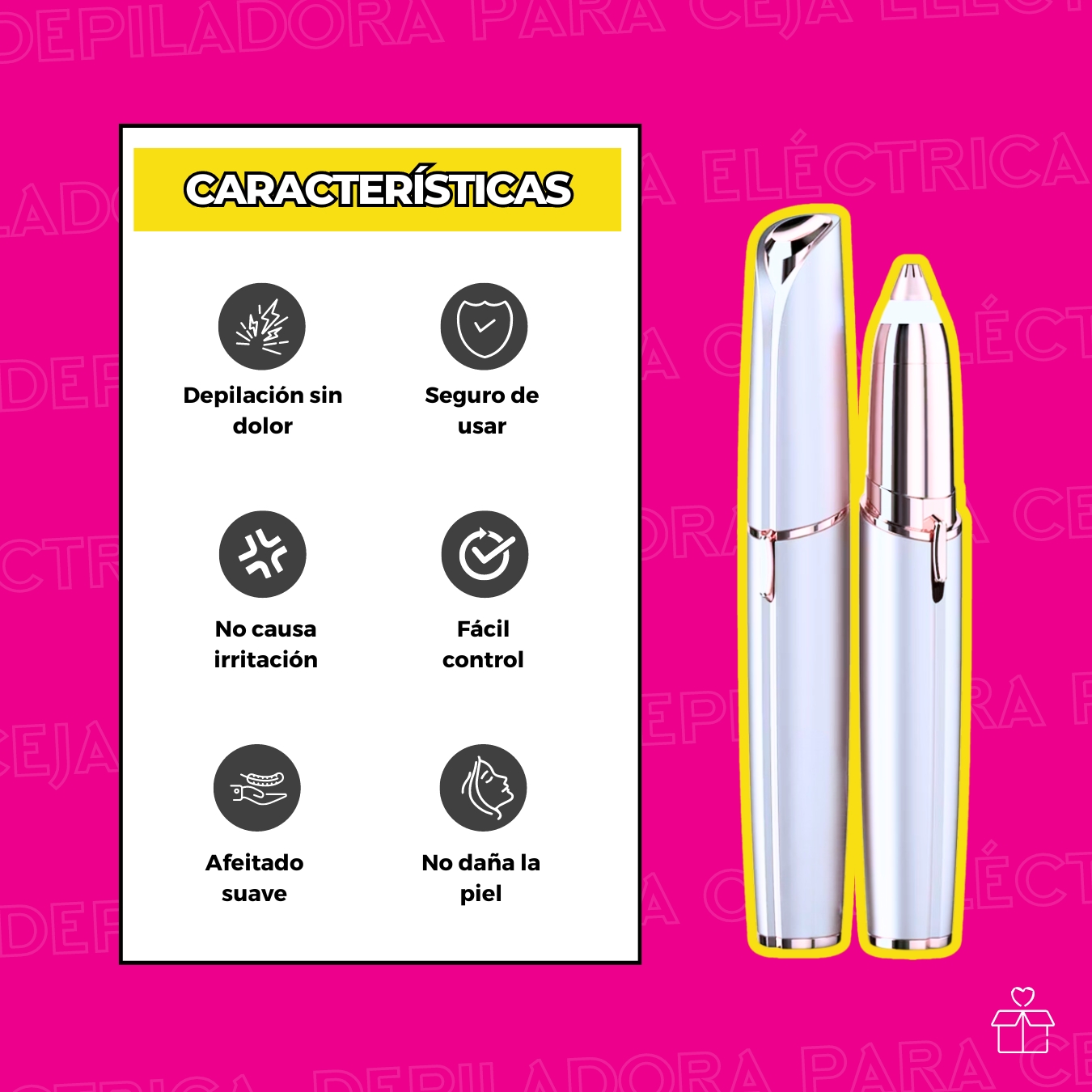 Depiladora Facial Ceja Eléctrica Removedor Vello Recargable.