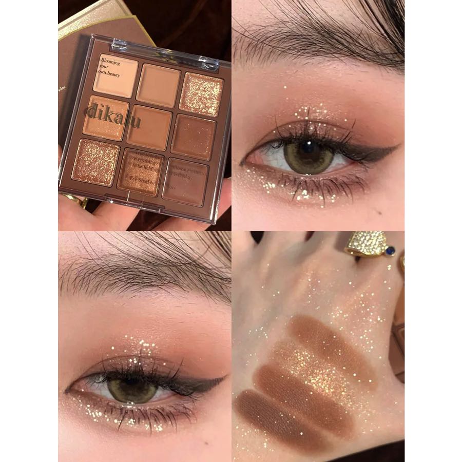 Paleta De Sombras 9 Tonos Nude Café Mate Y Brillo