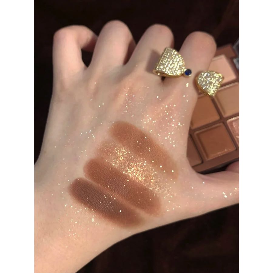 Paleta De Sombras 9 Tonos Nude Café Mate Y Brillo