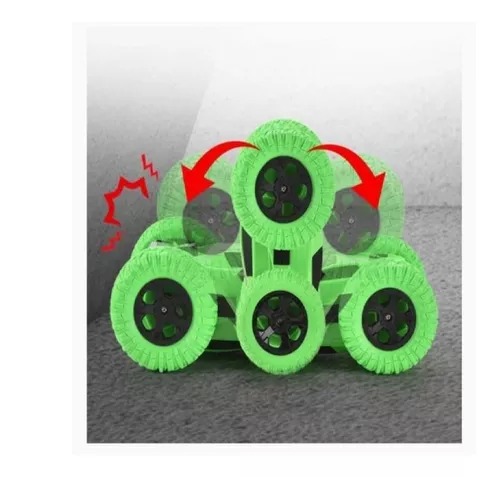 Stunt Two Sided Land Wal 2.4 G 360° Radio Control Luz Regalo Verde.