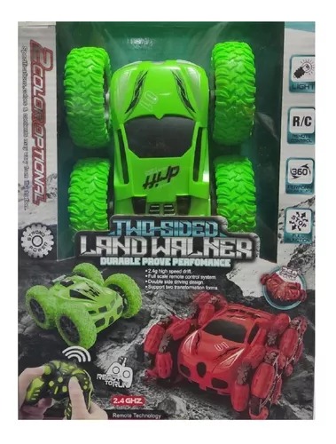 Stunt Two Sided Land Wal 2.4 G 360° Radio Control Luz Regalo Verde.