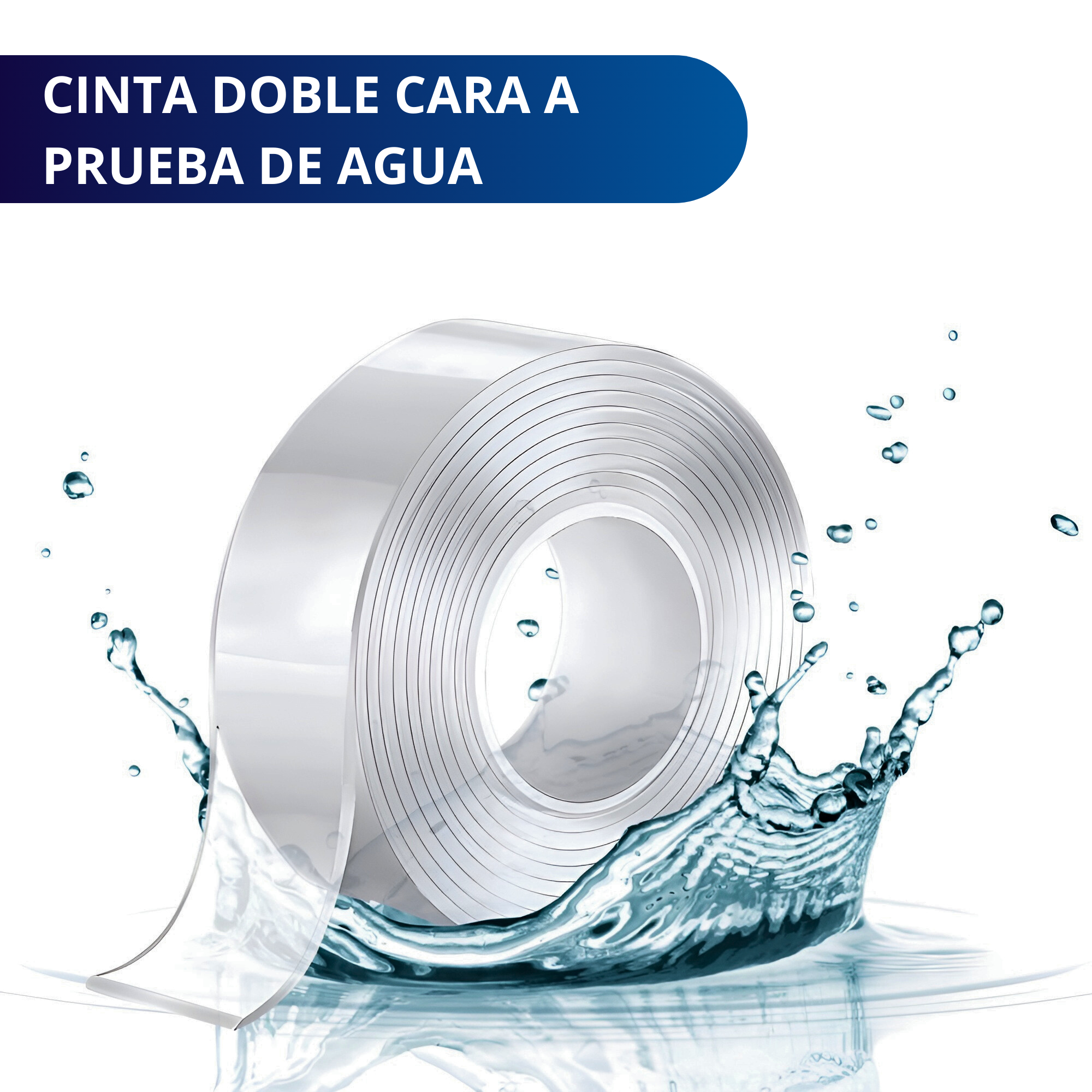 Cinta Doble Cara Adhesiva Ecomlab Transparente Nano Tape 3 Metros.