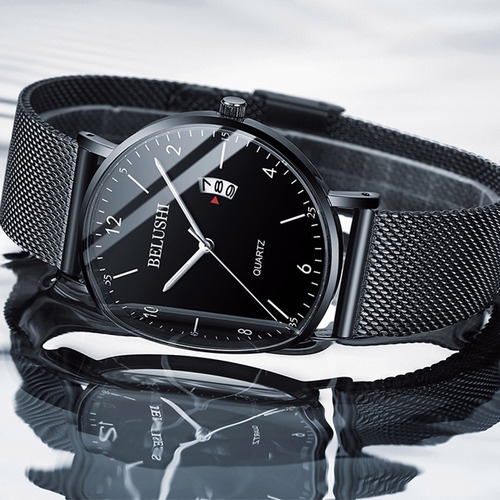 Reloj Cuarzo Calendario Deportivo Impermeable Moda Hombres