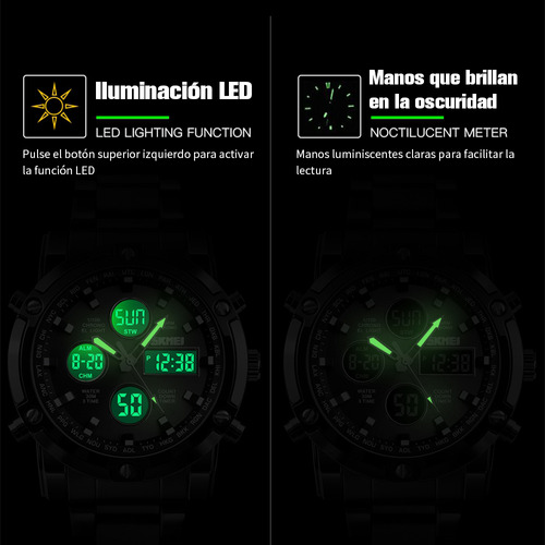 Reloj Skmei Digital 1389 Blackbody, Hombre, Fondo Negro, Mecánico, Piel Reforzada