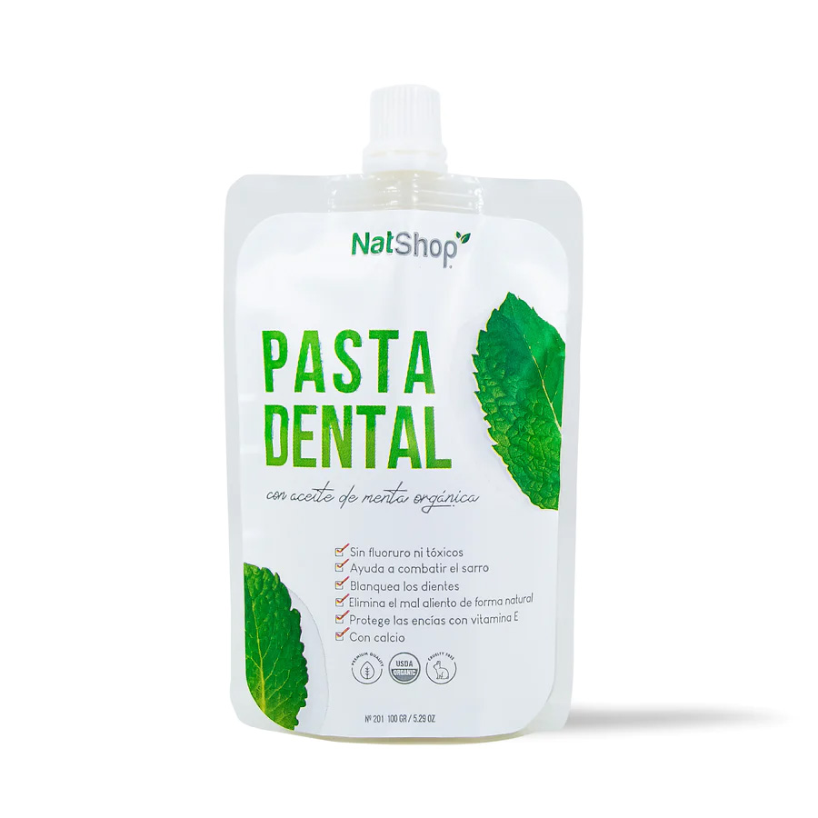 Pasta Dental Menta Orgánica 100% natural Sin Fluoruro Natshop
