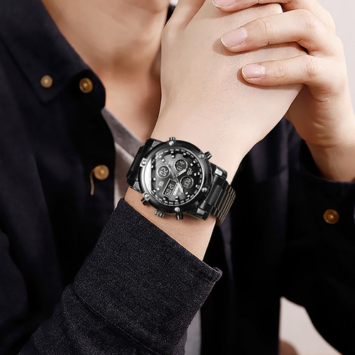 Reloj Skmei Digital 1389 Blackbody, Hombre, Fondo Negro, Mecánico, Piel Reforzada