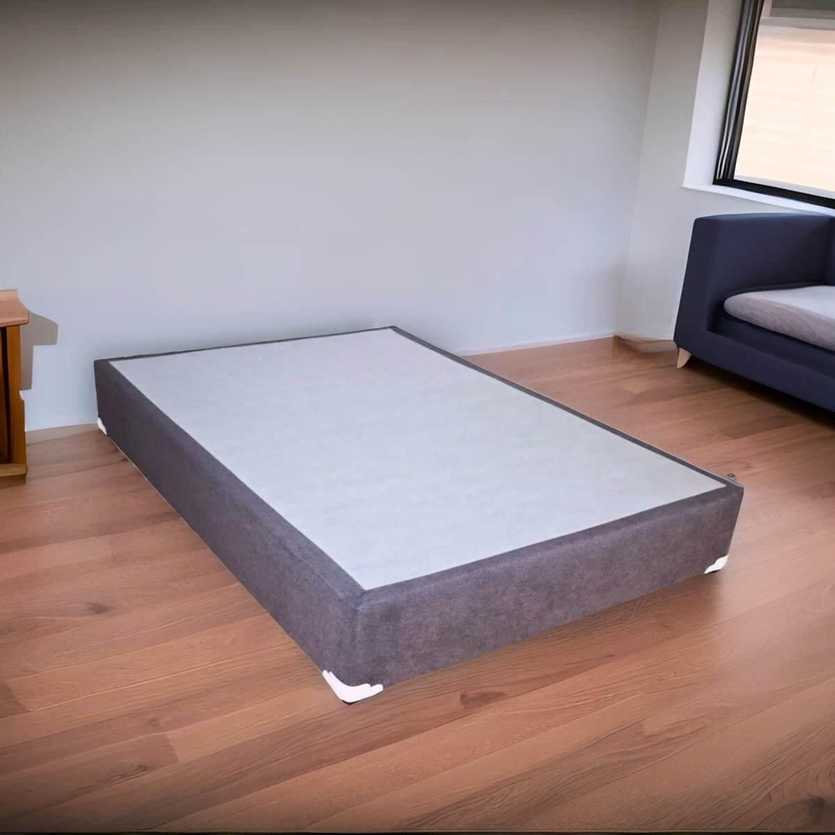 Base para Cama Individual tapiz lino Gris