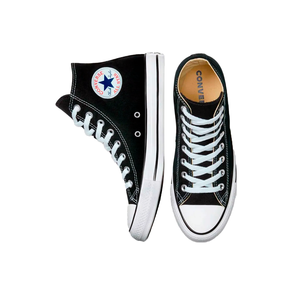  Tenis Converse Chuck Taylor All Star Negros en Bota de Lona Unisex