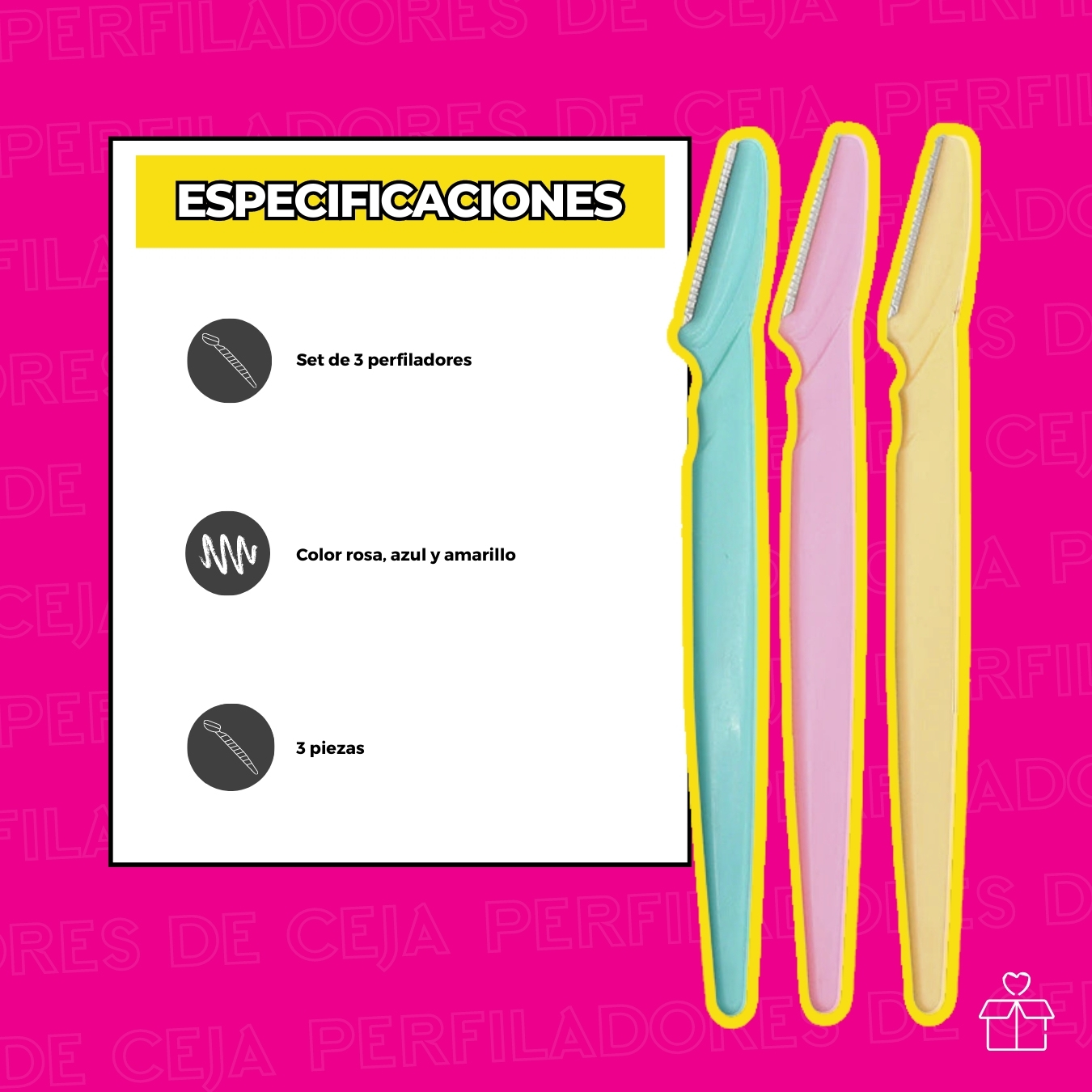 Set 3 Piezas Perfilador Para Cejas.