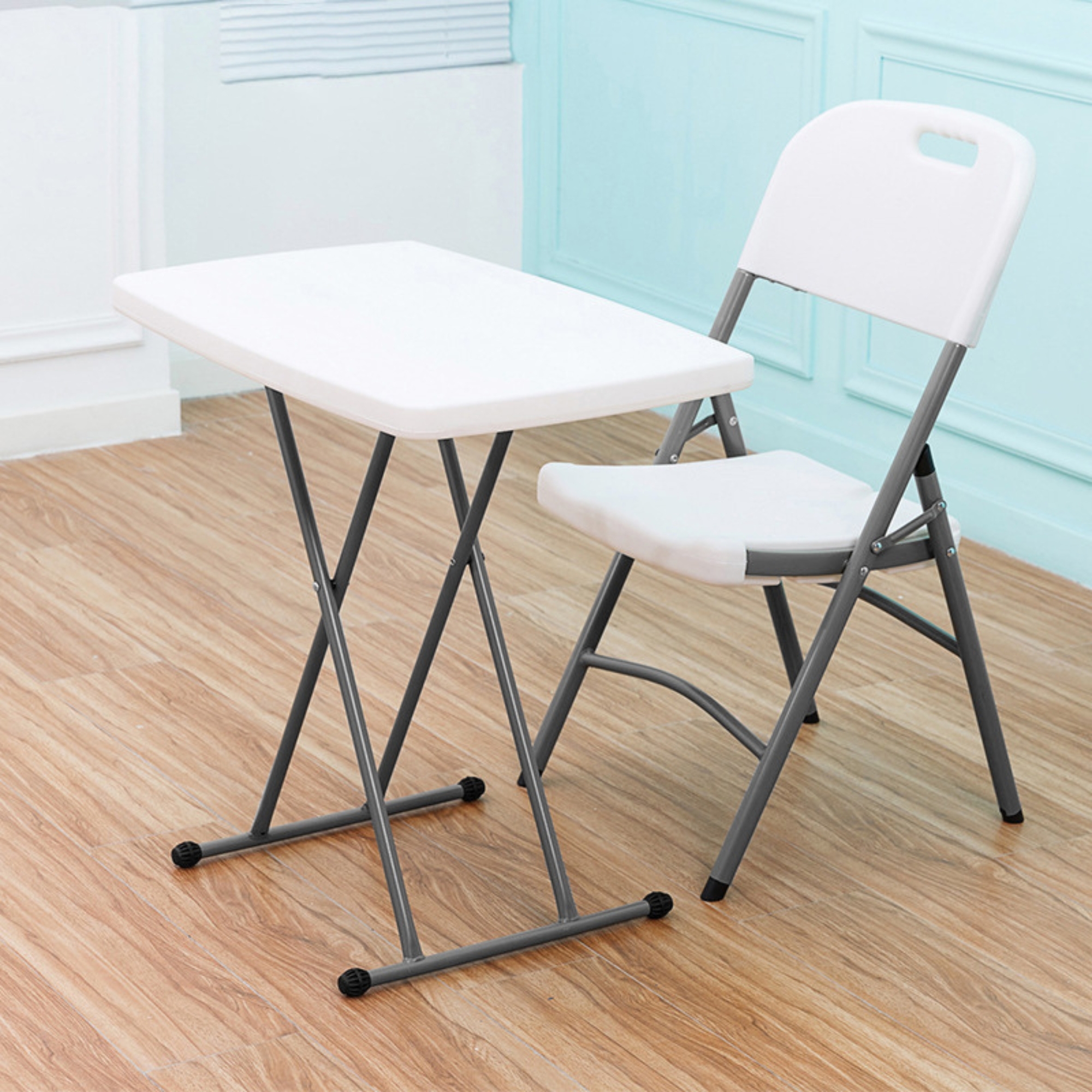 Sillas Plegables De Plástico Blanca Ecomlab Kit De 4 Sillas