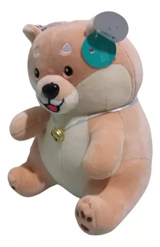 Peluche Tierno Y Suave, Peluche Perro Con Cascabel 20 Cm.