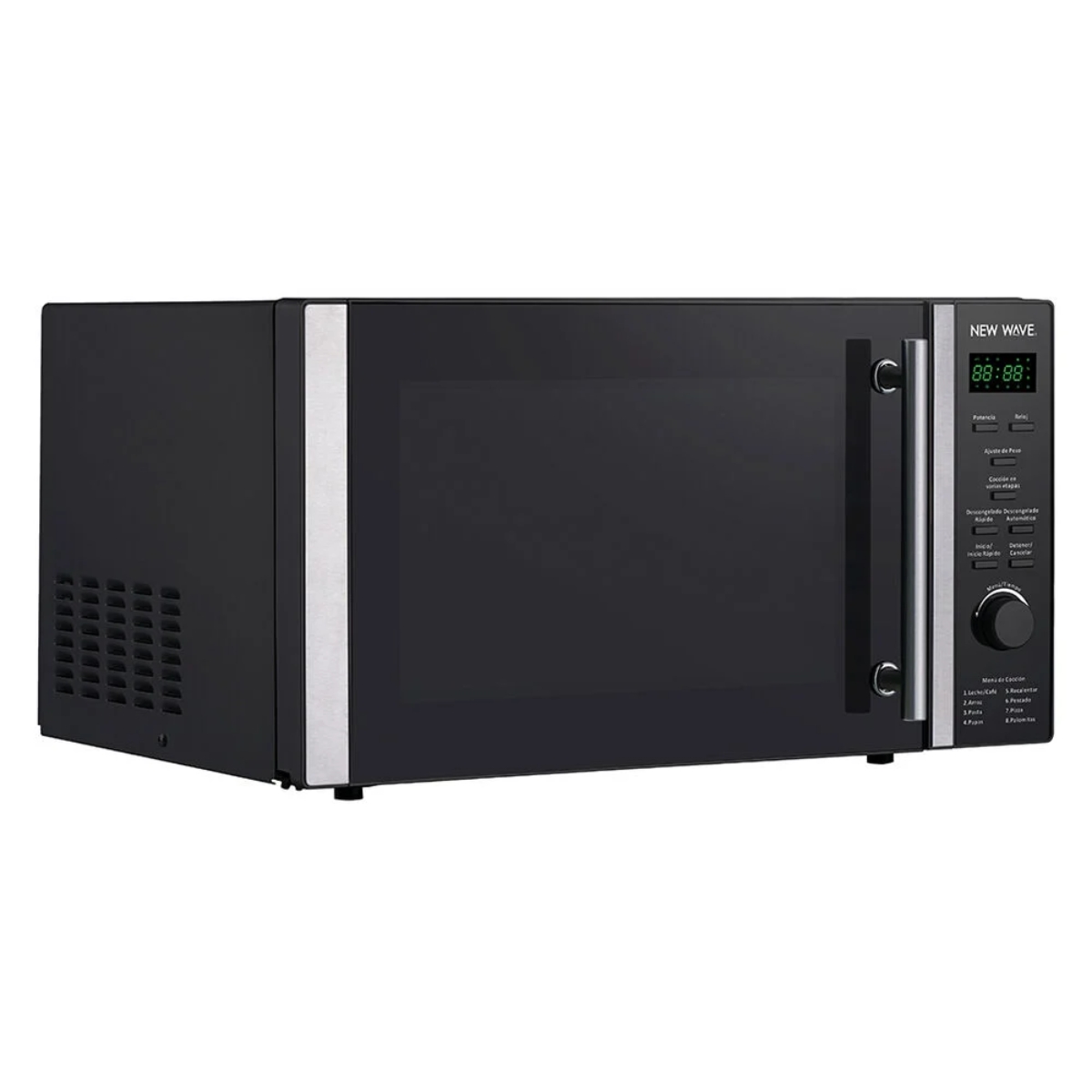 Microondas New Wave 1.1 Pies 1350W 8 Programas Pantalla Led - Negro.