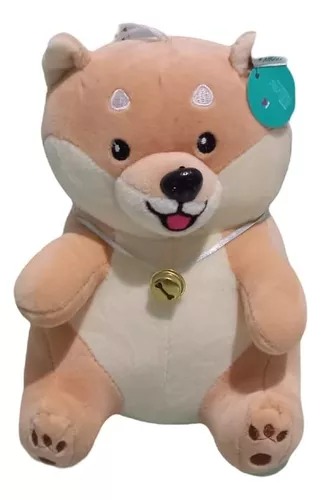 Peluche Tierno Y Suave, Peluche Perro Con Cascabel 20 Cm.
