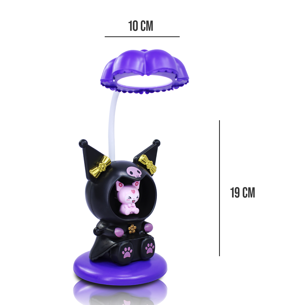 Lampara De Escritorio Kawaii Con Forma Kuromi Colo Morado