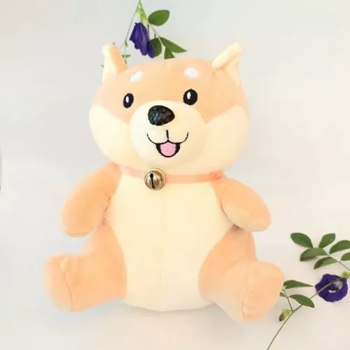 Peluche Tierno Y Suave, Peluche Perro Con Cascabel 20 Cm.