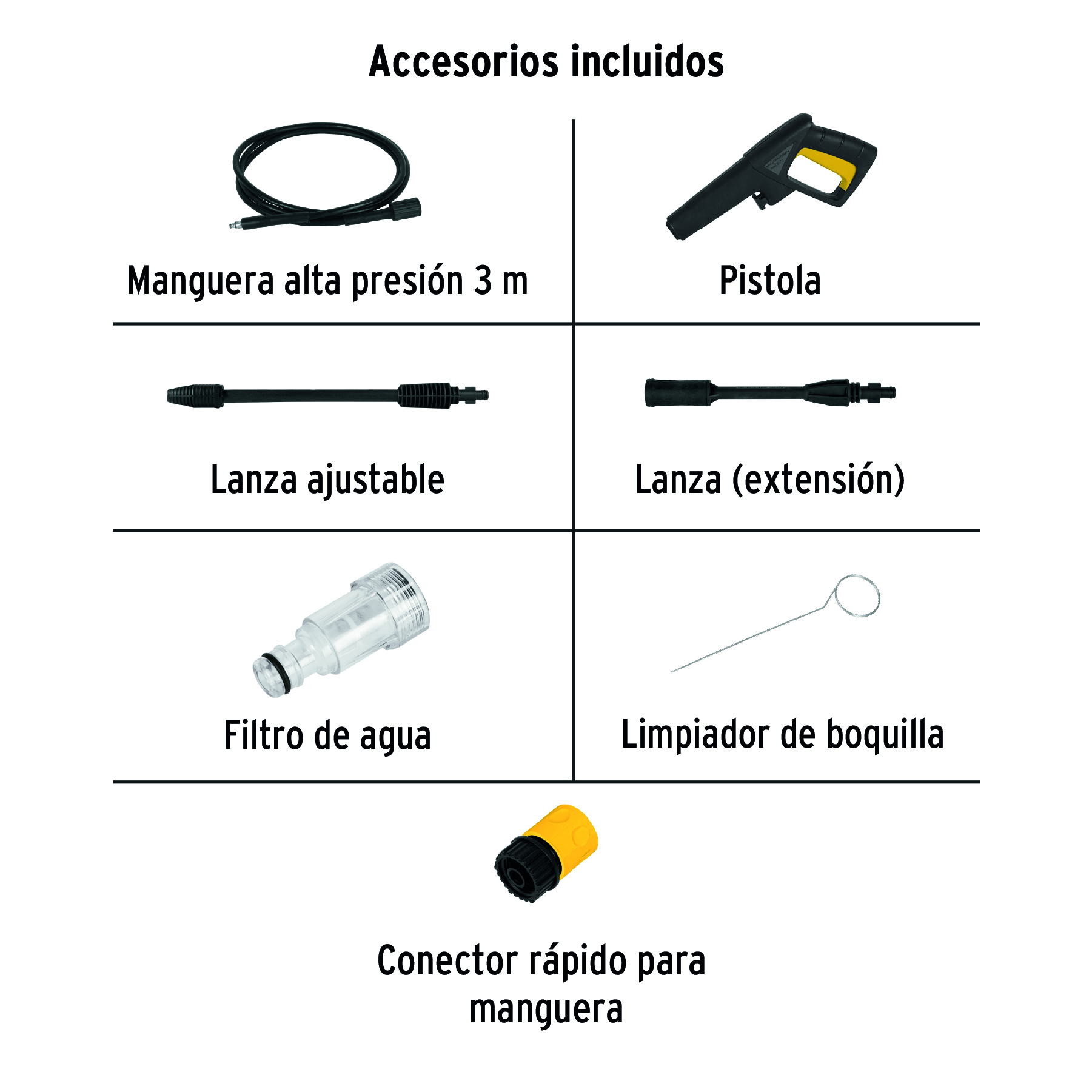 HIDROLAVADORA TURBO 1.6 HP CON EXTENSIÓN Y MANGUERA 10 METROS, PRETUL, KML047