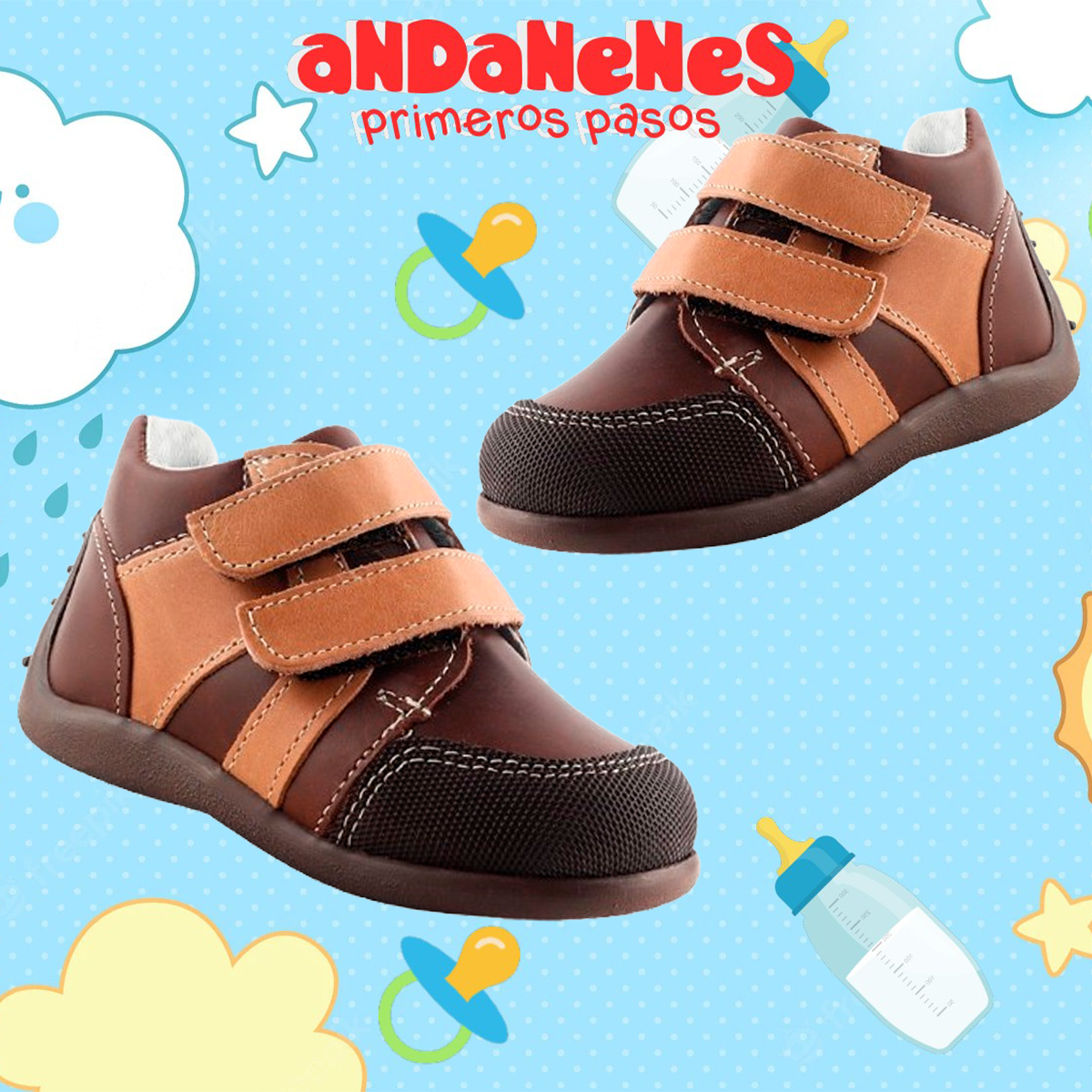 Zapato Niño Bebé Andanenes 100% Piel Arco Soporte 6322-ct.