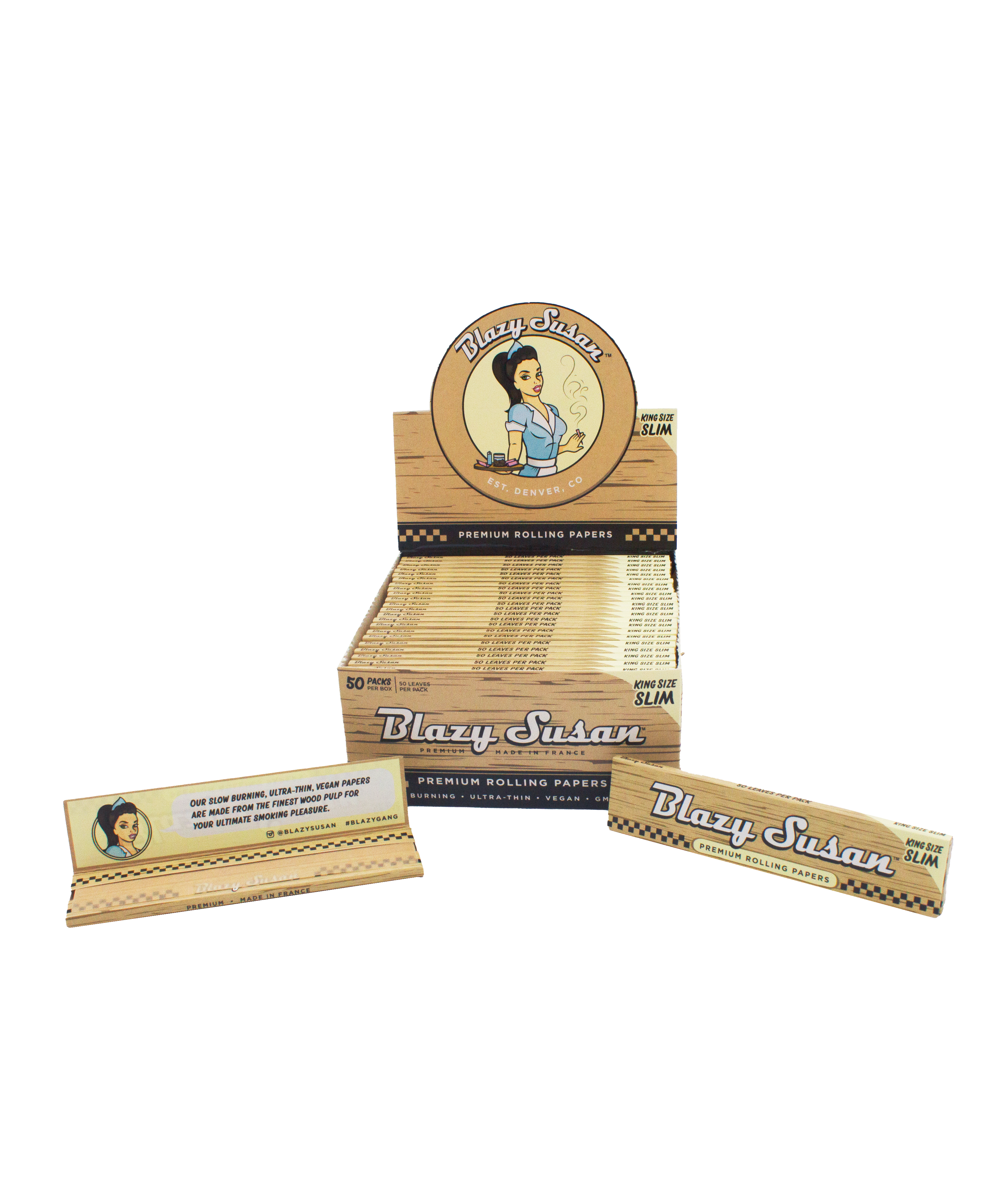 Paquete de Papel Sin Blanquear King Size Blazy Susan