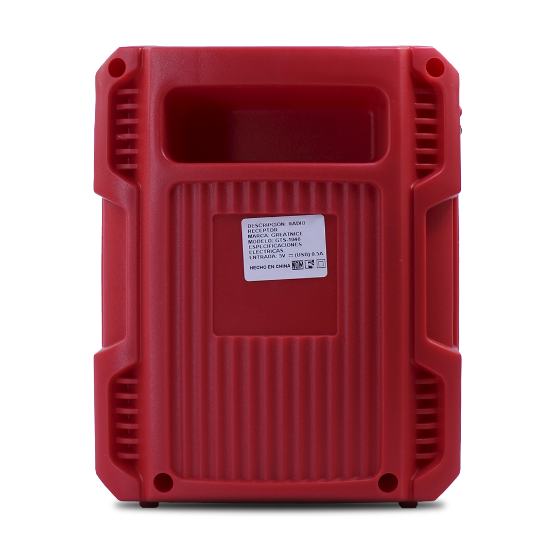 Bocina Inalambrica 6.5 Pulgadas Con Microfono Alambrico Color Rojo 