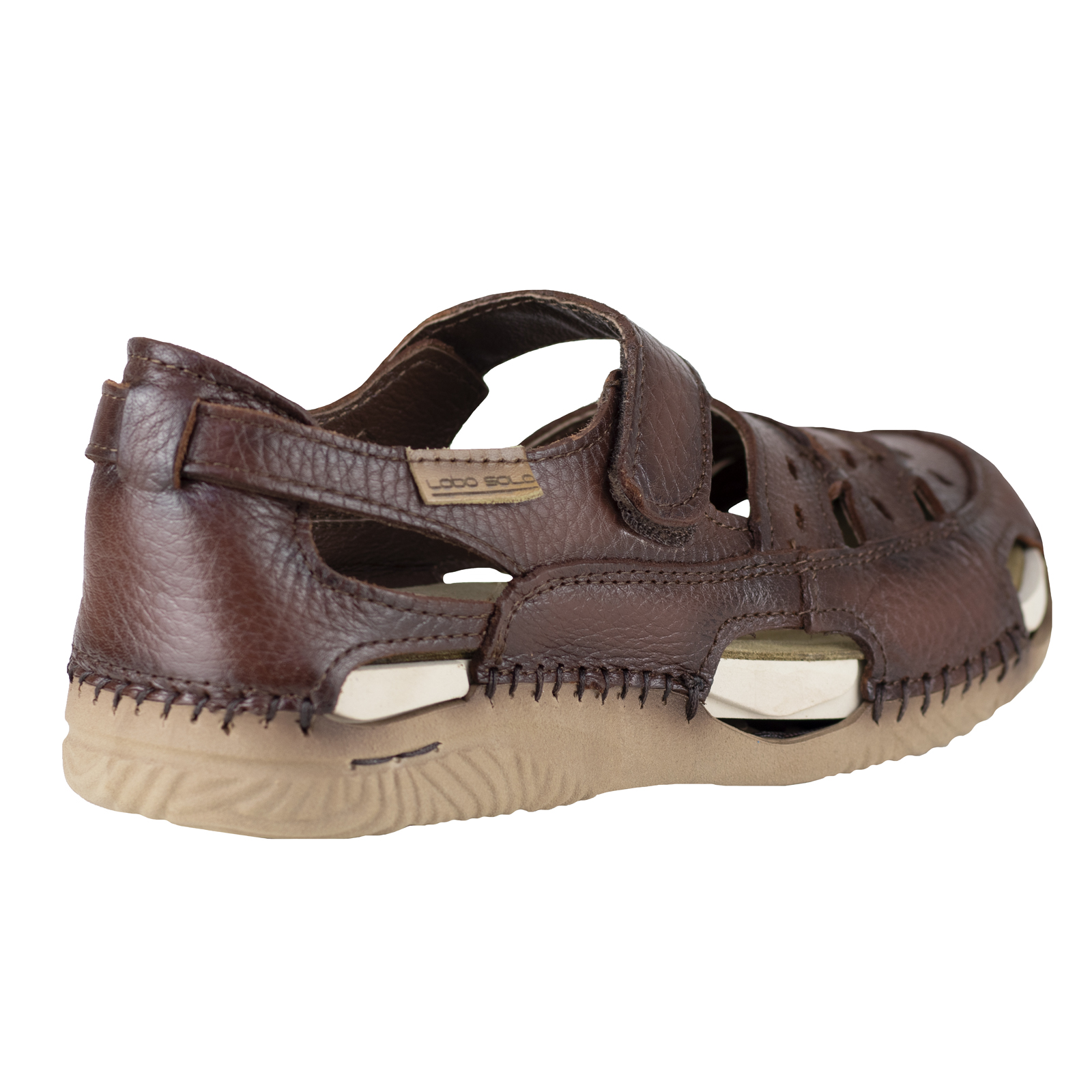 Sandalia Abierta Tipo Huarache Mujer Lobo Solo 1766 Mahogany.