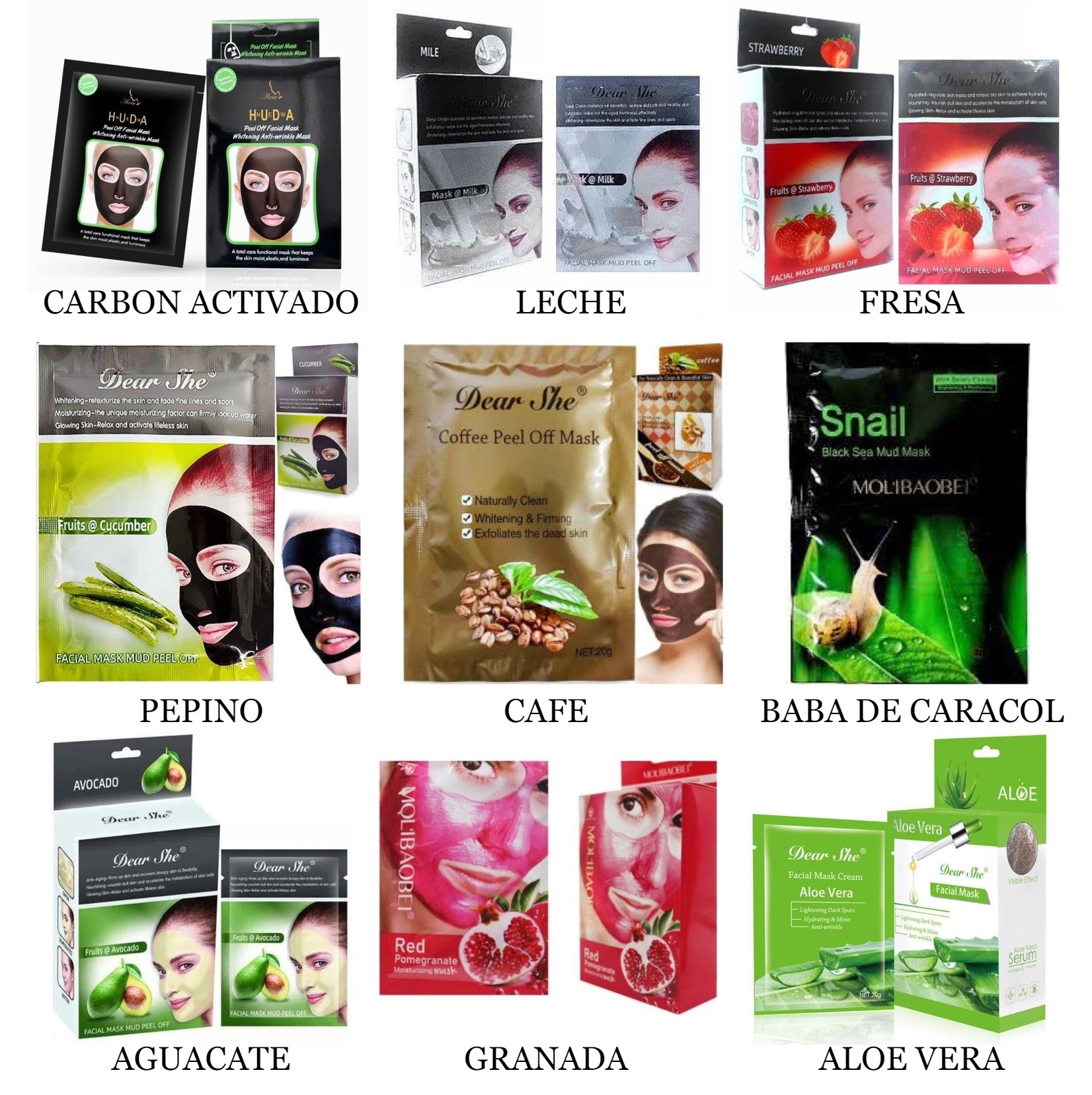 Pack De 50 Mascarillas Peel Off Hidratantes Elimina Puntos Negros