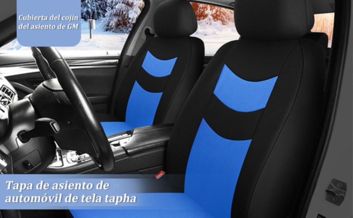 Fundas De Asiento Universales Comfort Azul con Negro