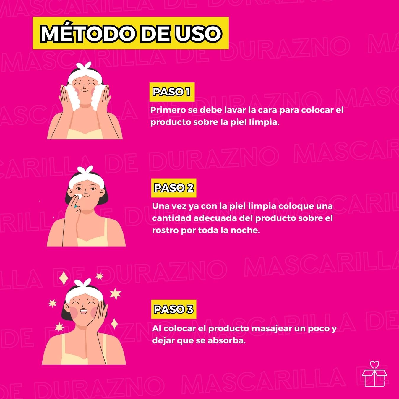 Mascarilla Facial De Durazno Hidratante.