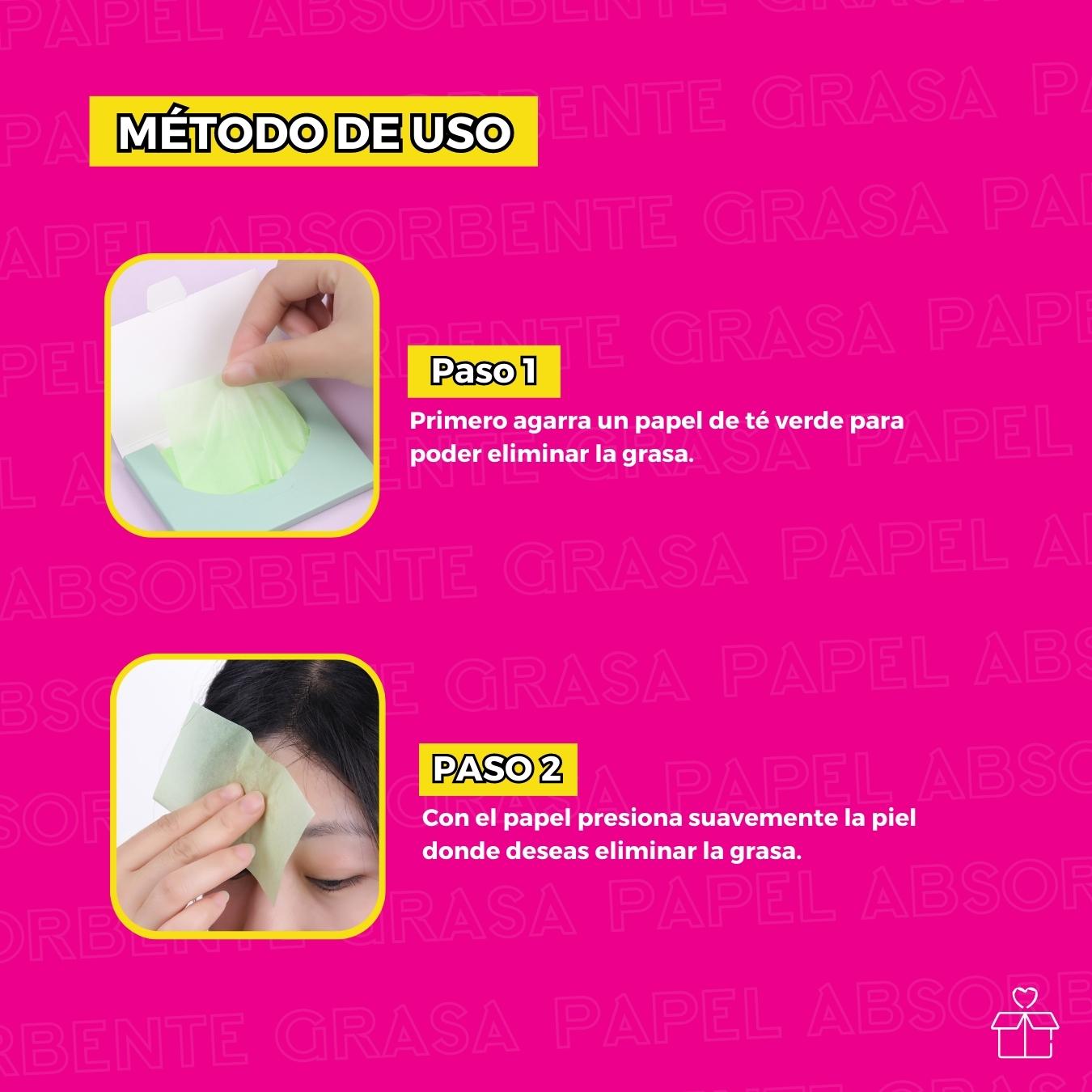 Papel Te Verde Absorbente De Grasa Facial.