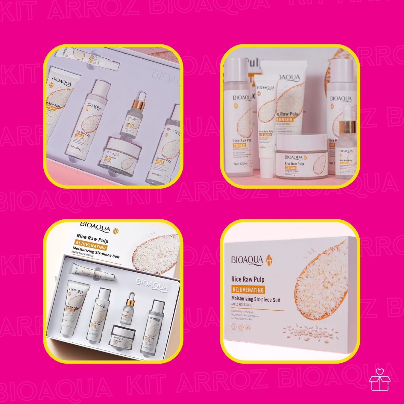 Kit Rutina Cuidado Facial con Extracto de Arroz.