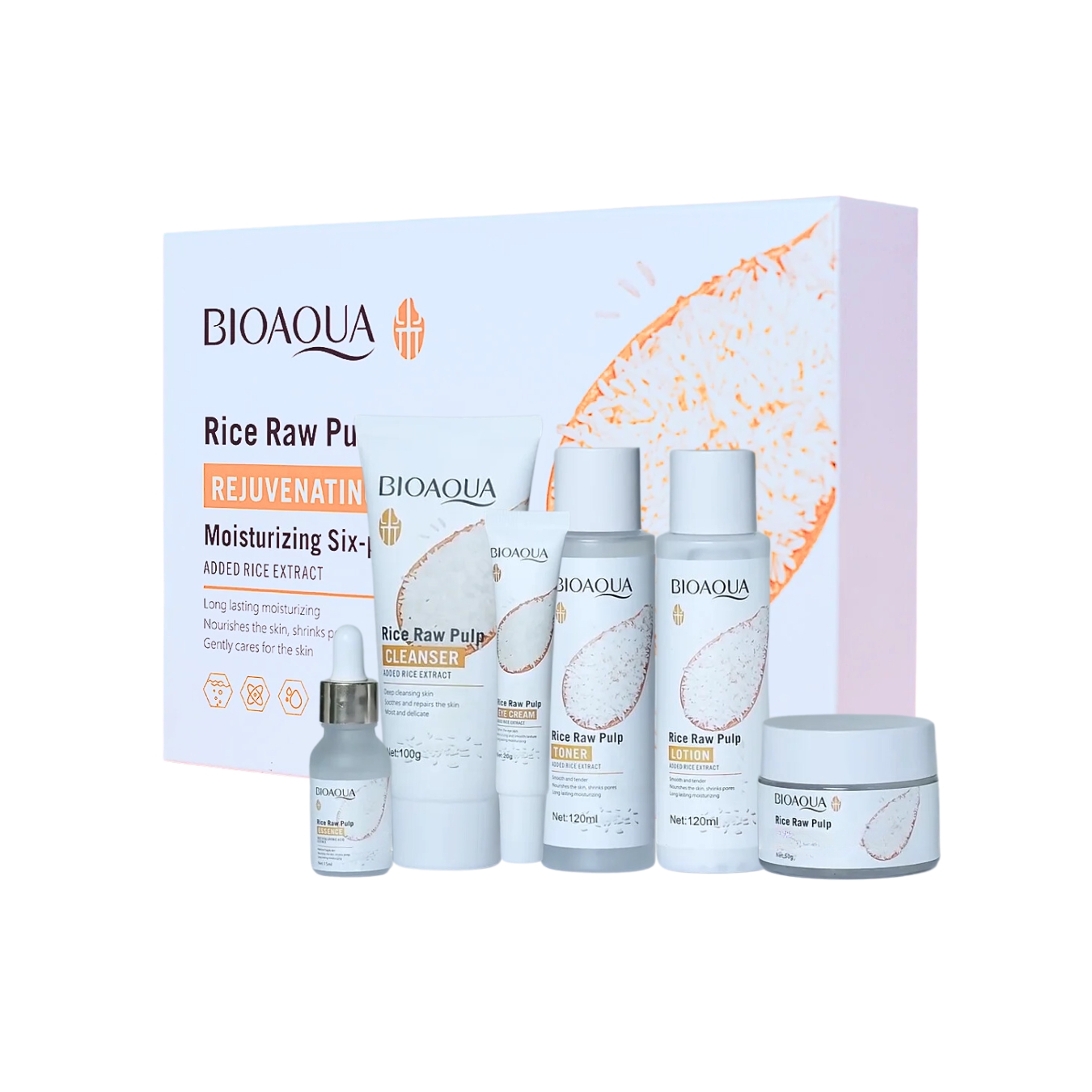 Kit Rutina Cuidado Facial con Extracto de Arroz.