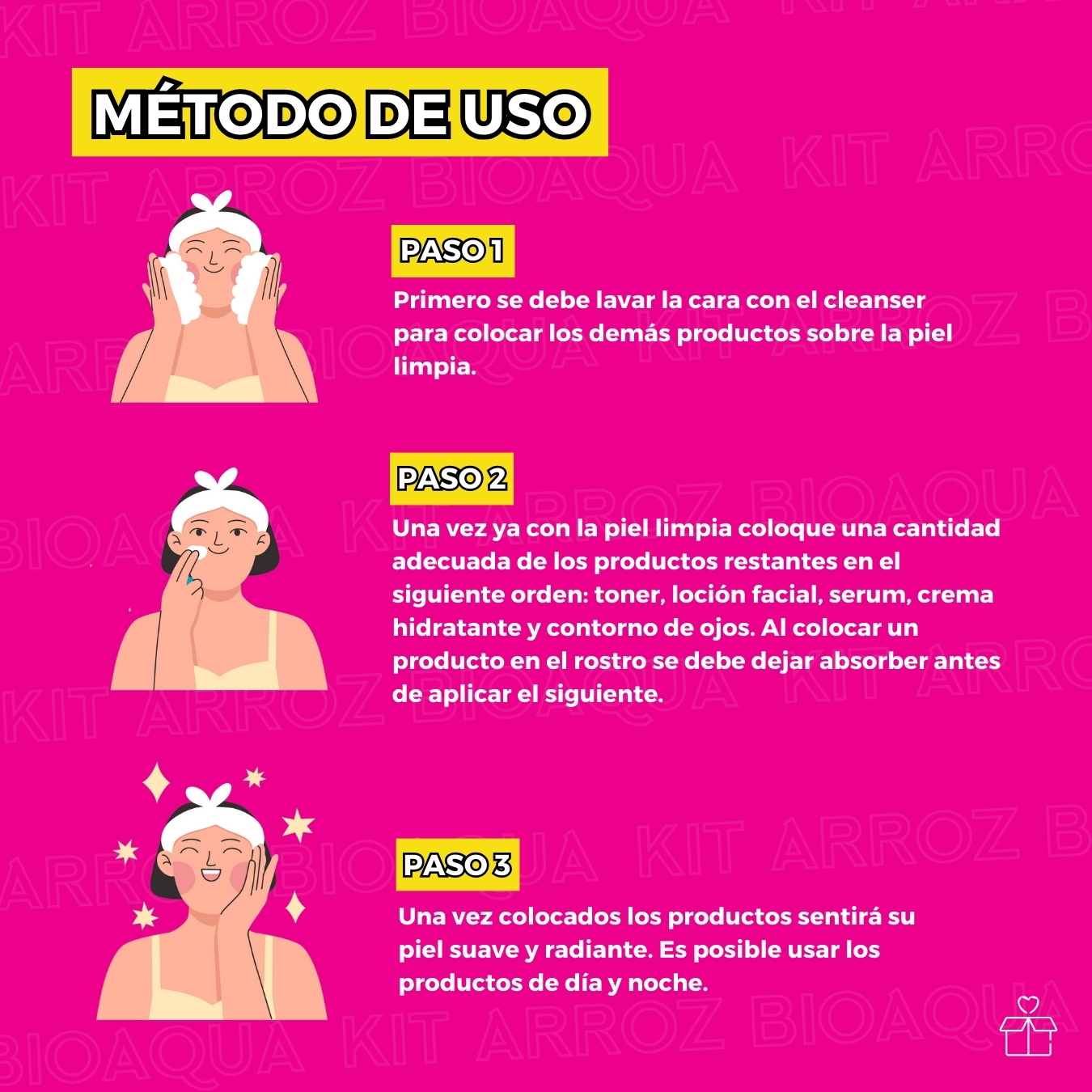 Kit Rutina Cuidado Facial con Extracto de Arroz.