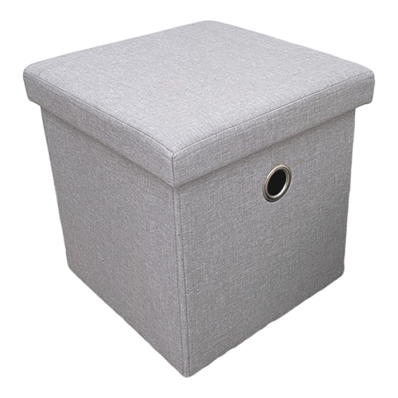 Puff Cubo Organizador Plegable de almacenamiento (TX Gris Claro)