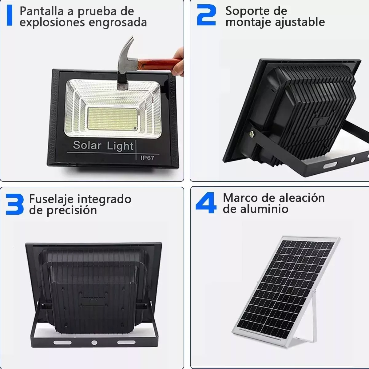 Lampara Solar 30w Tipo Industrial 2 Piezas