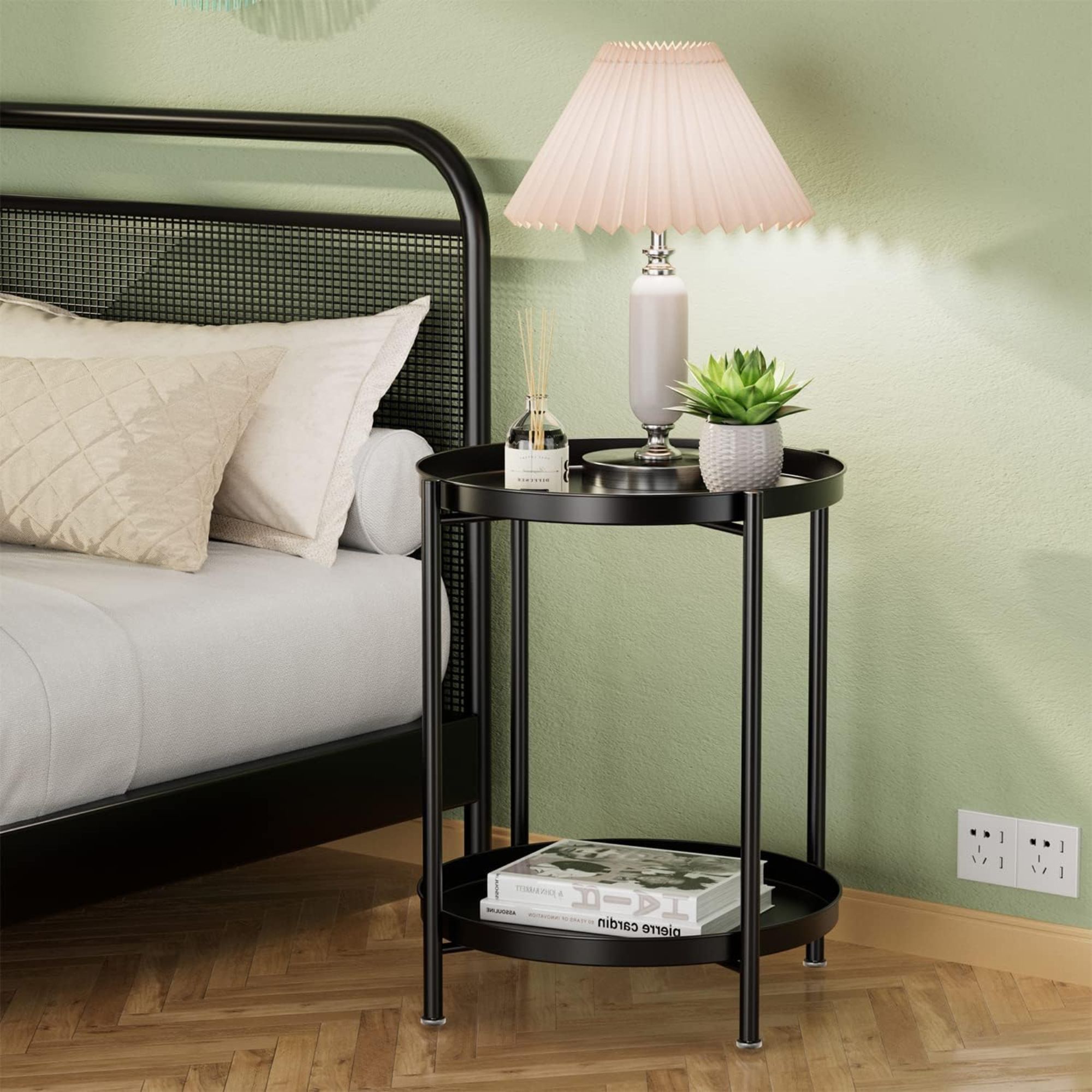 Mesa De Centro Minimalista Ecomlab Auxiliar De Sala Metálica Negra.