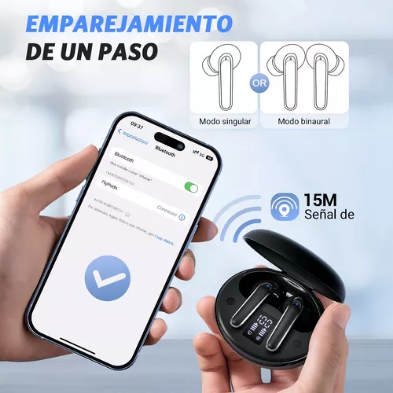 Audífonos In-ear Inalámbricos Con Manos Libres Bluetooth 5.1