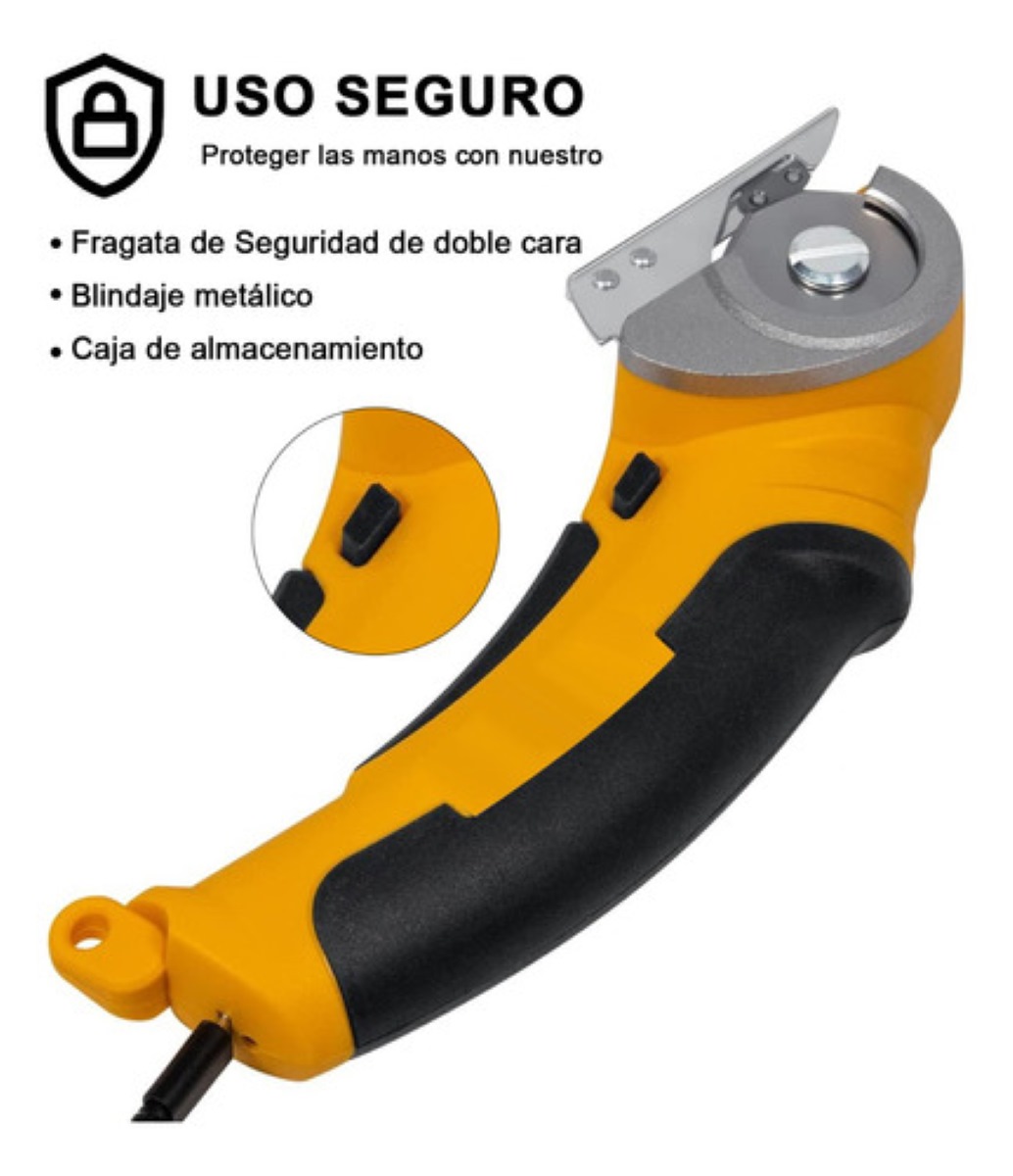 "Tijeras Eléctricas Inalámbricas Cortadora De Tela Para Coser Amarillo negro "