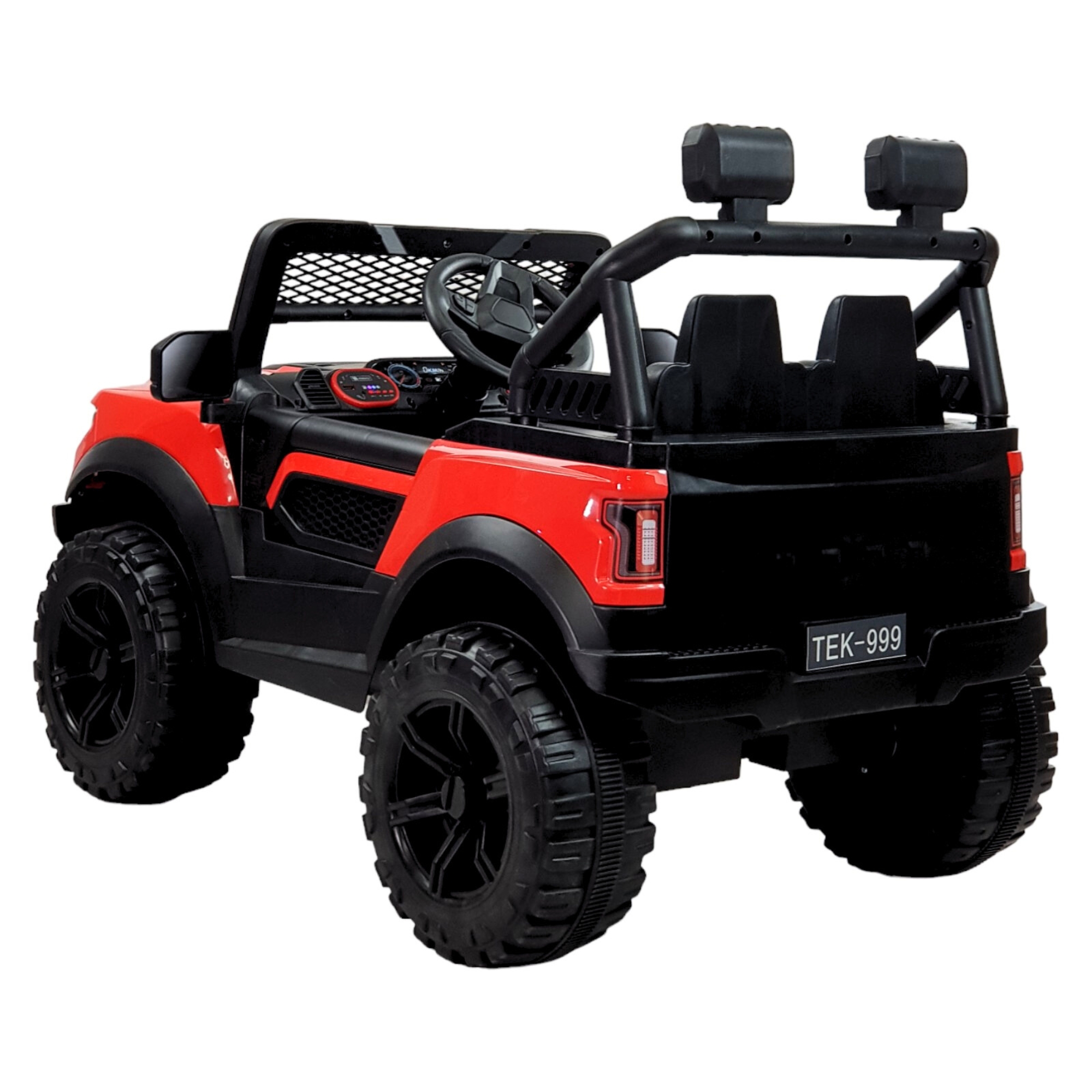 Montable Electrico para Niños Control Remoto Luz Led Raptor 12V - Rojo.