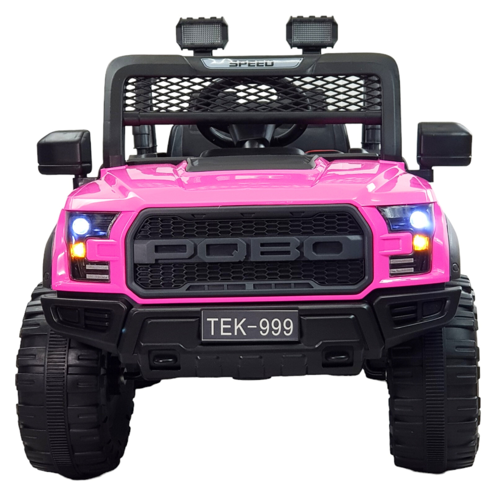 Montable Electrico para Niños Control Remoto Luz Led Raptor 12V - Rosa.
