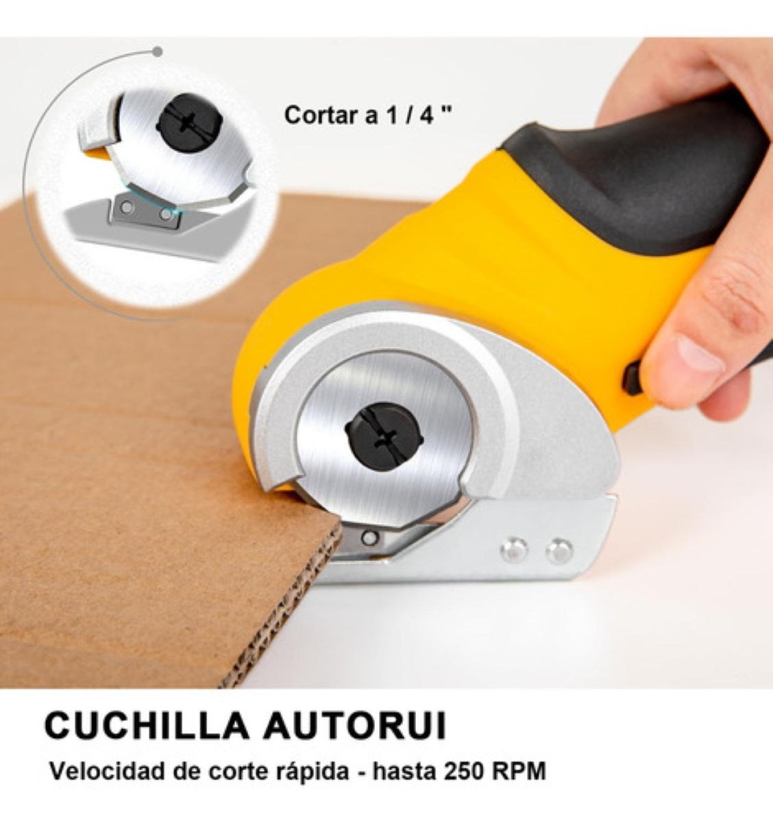 "Tijeras Eléctricas Inalámbricas Cortadora De Tela Para Coser Amarillo negro "