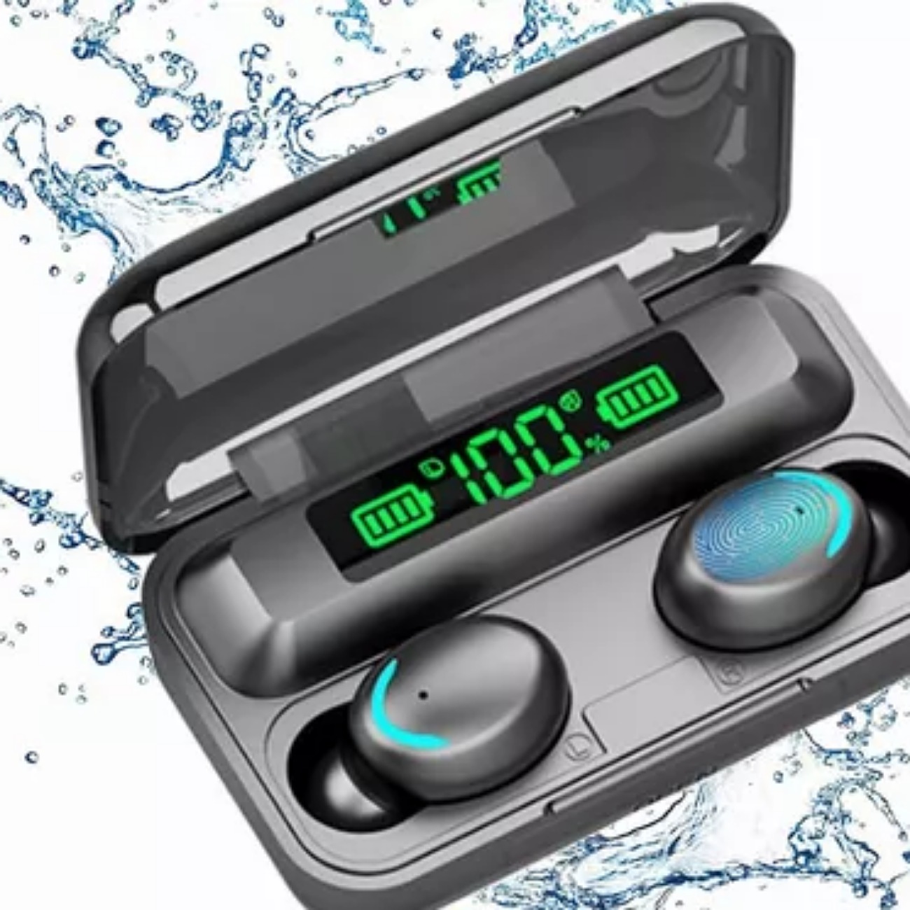 Audífonos In-Ear Gamer Bluetooth F9-5 Negro con luz