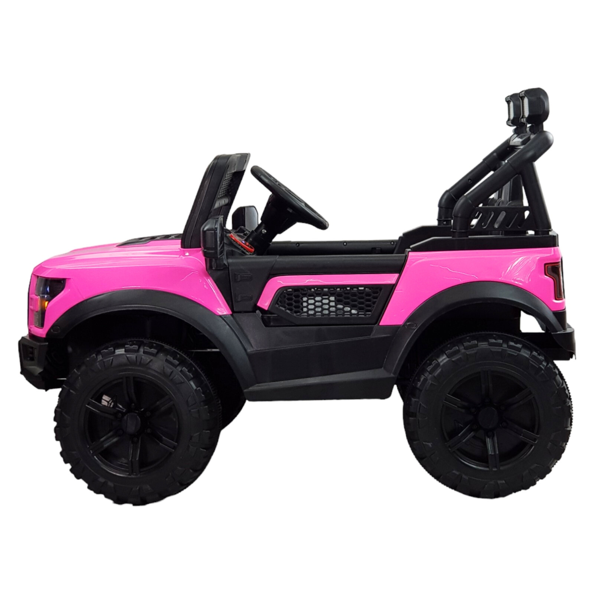 Montable Electrico para Niños Control Remoto Luz Led Raptor 12V - Rosa.