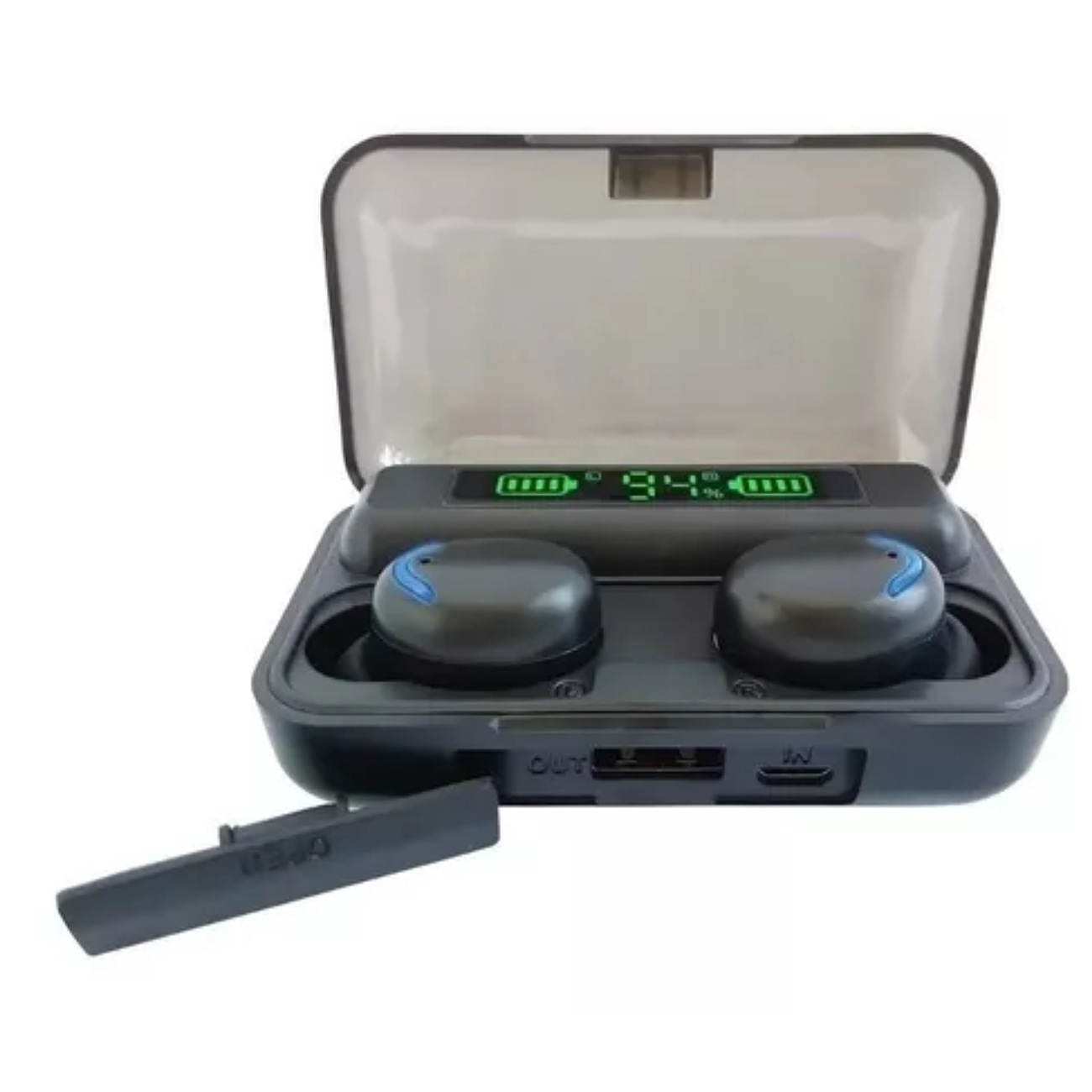 Audífonos In-Ear Gamer Bluetooth F9-5 Negro con luz