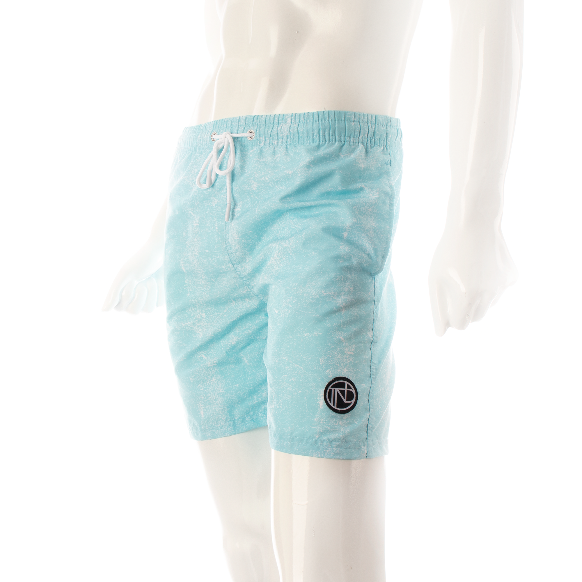 Traje de baño short hombre secado rápido mezclilla azul claro