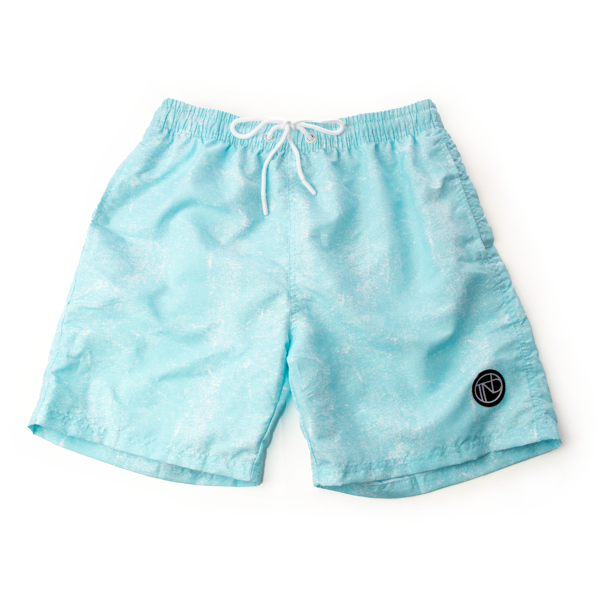 Traje de baño short hombre secado rápido mezclilla azul claro